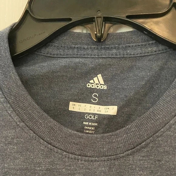 Adidas Blue Long Sleeve Tee with White Logo - Picture 2 of 9